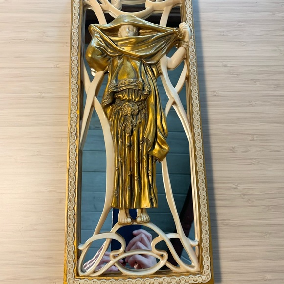 Art Nouveau Lady Mirror - Picture 12 of 13